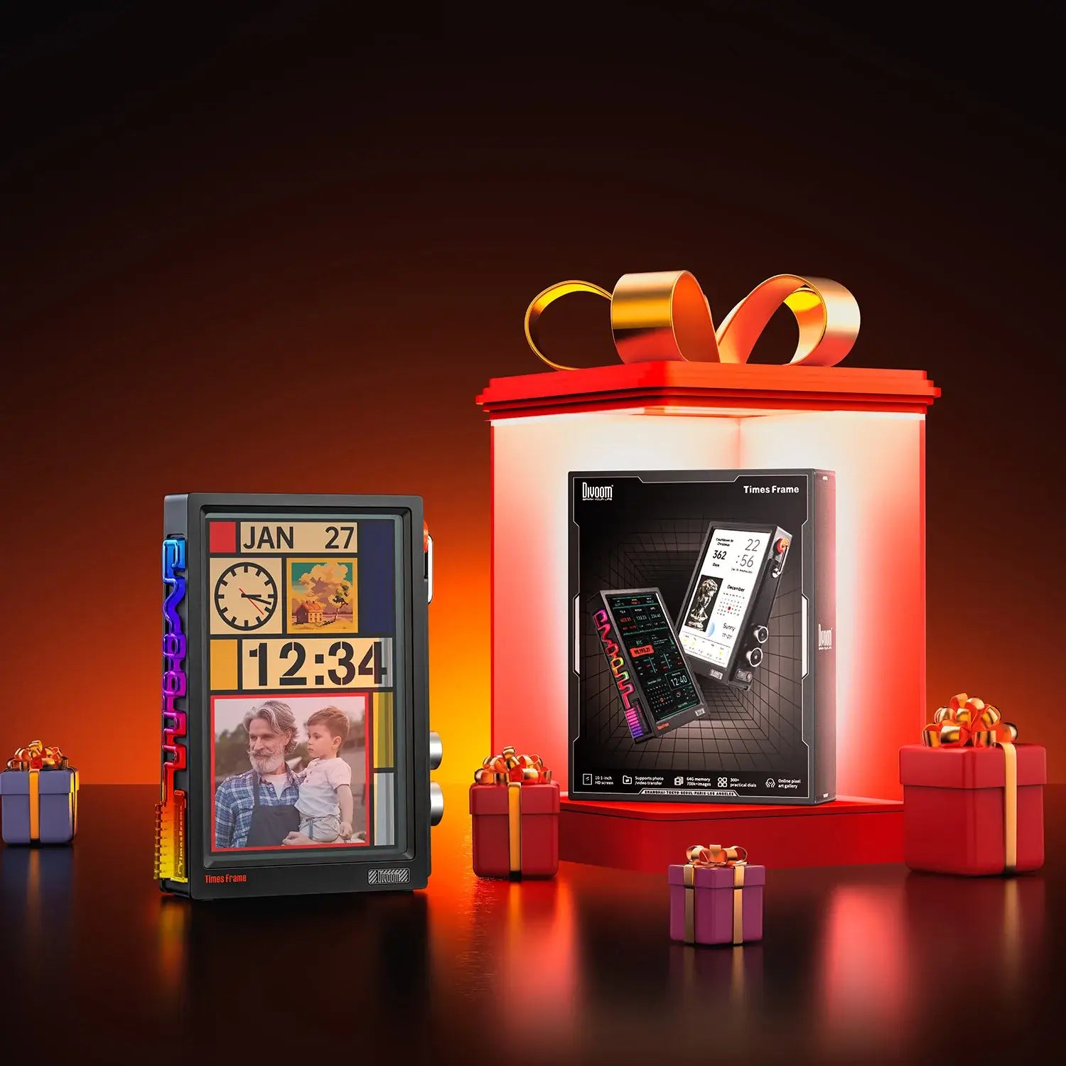 DIVOOM Times Frame Transparent Digital Picture Frame