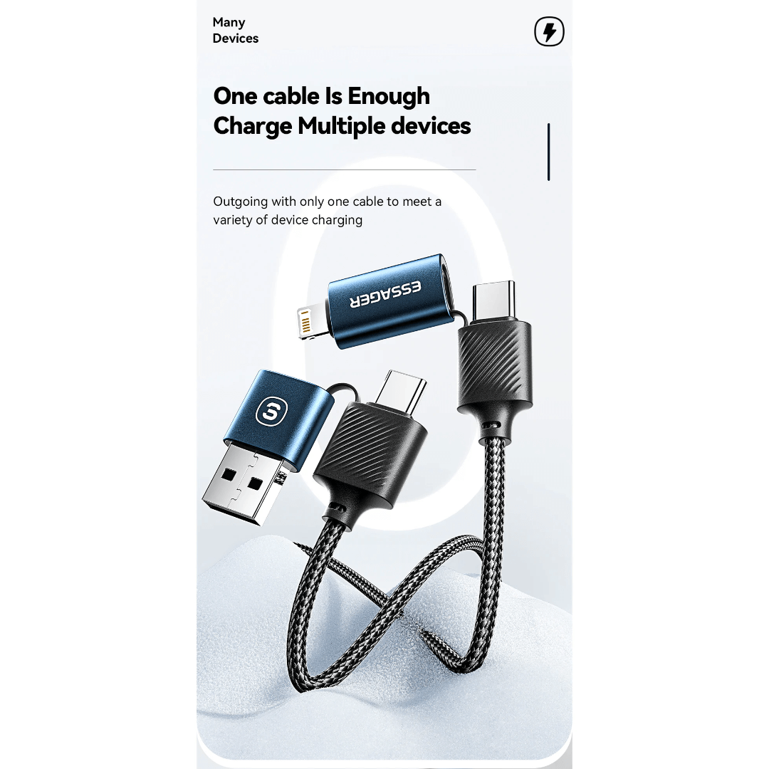 Essager 4-in-1 65W Convertible Cable