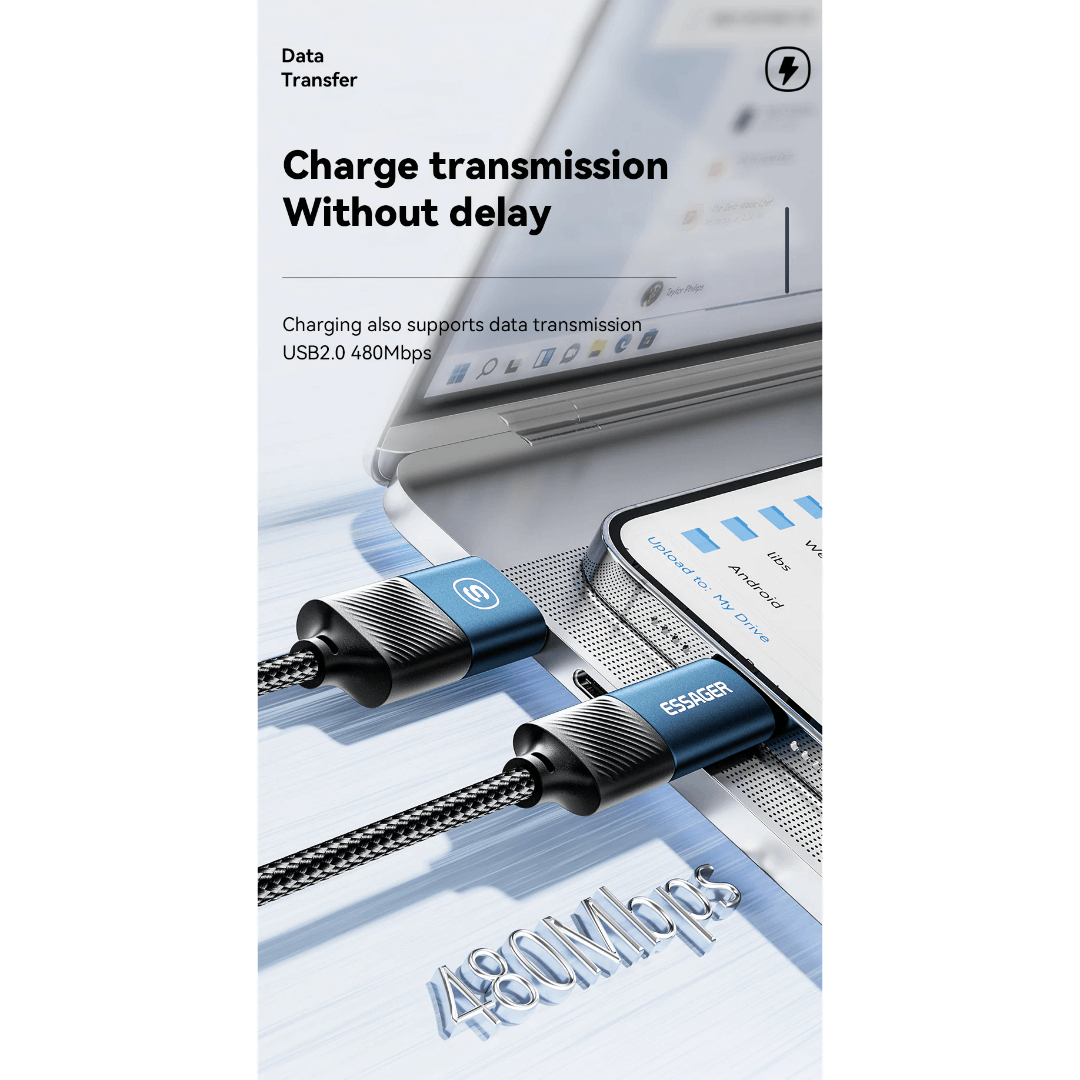 Essager 4-in-1 65W Convertible Cable