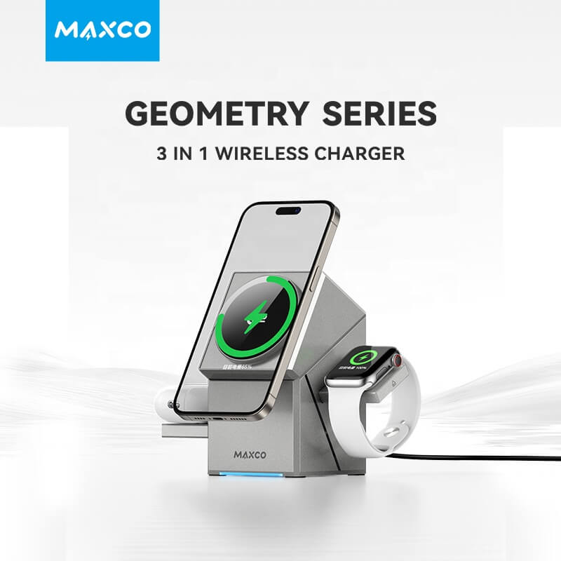 MAXCO 3 in 1 Rotating Wireless Charger - MW11