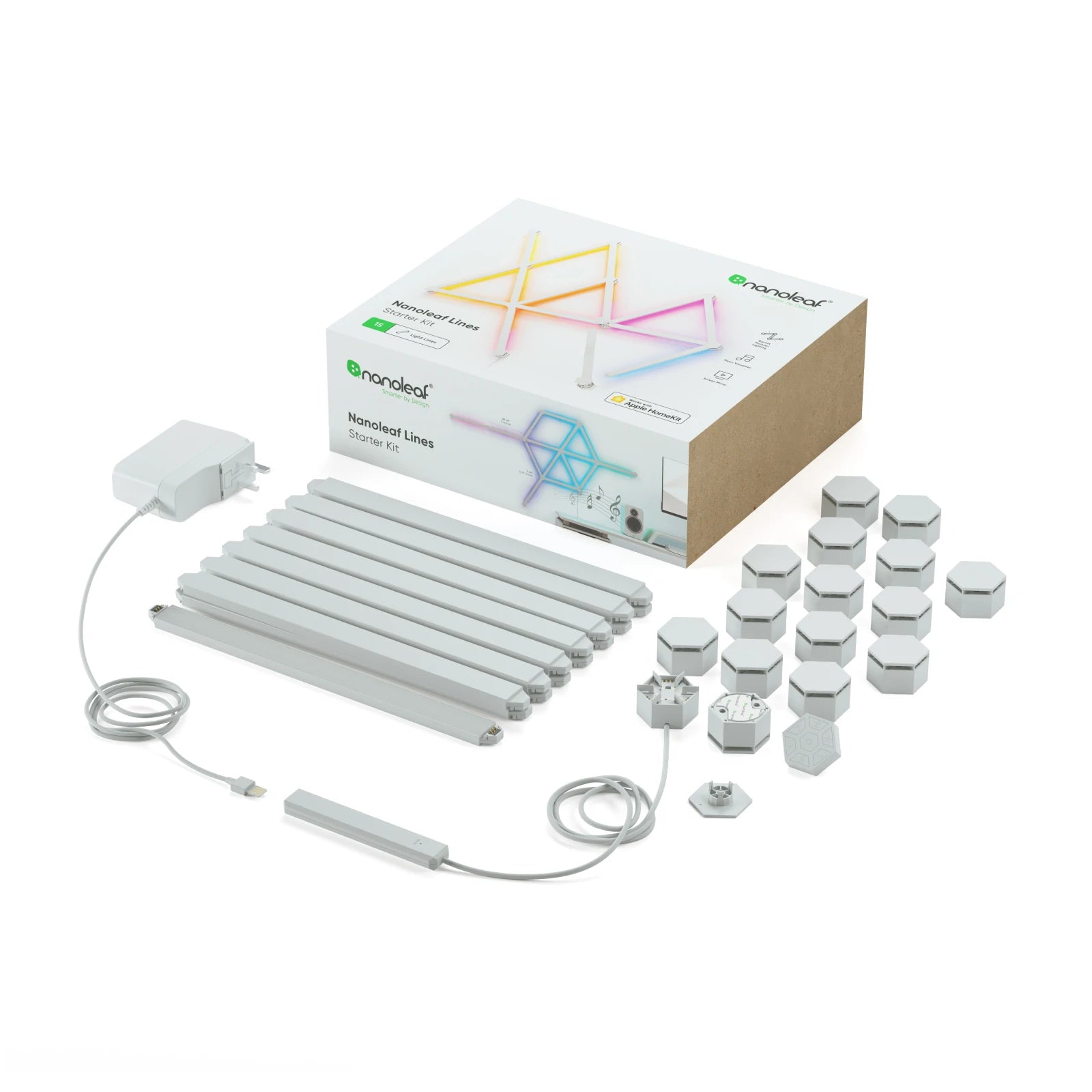 Nanoleaf Lines LED Light Bars – 15 Pack Smarter Kit