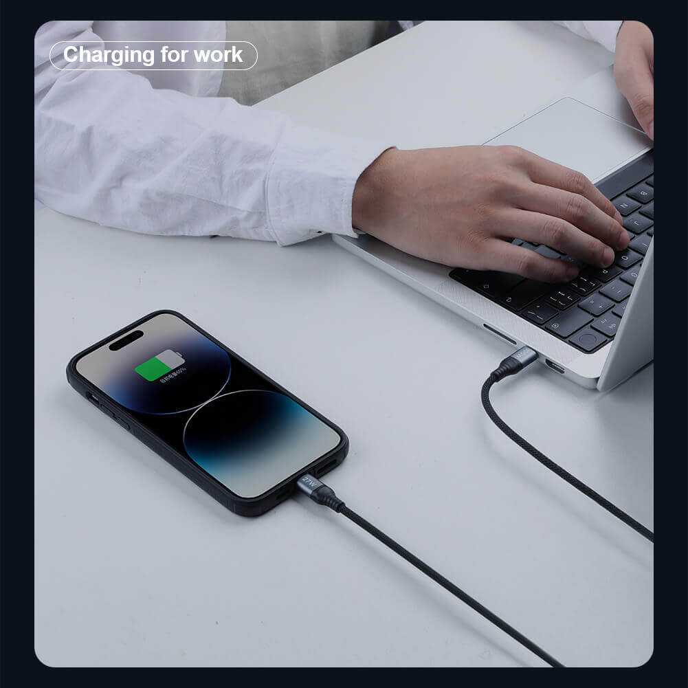 NILLKIN DualPower 2 in 1 Charging Cable Type-C to Type-C 100W & Lightning 27W