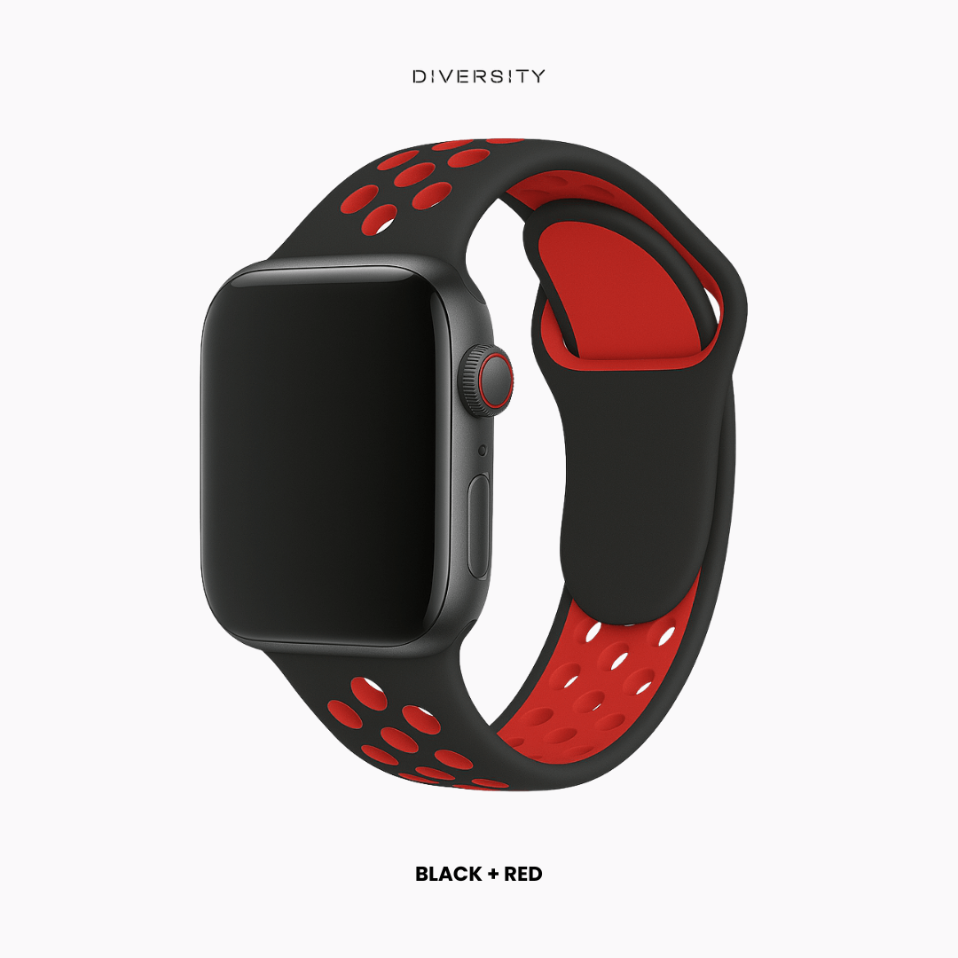 AirLoop Band For Apple Watch - Black + Red