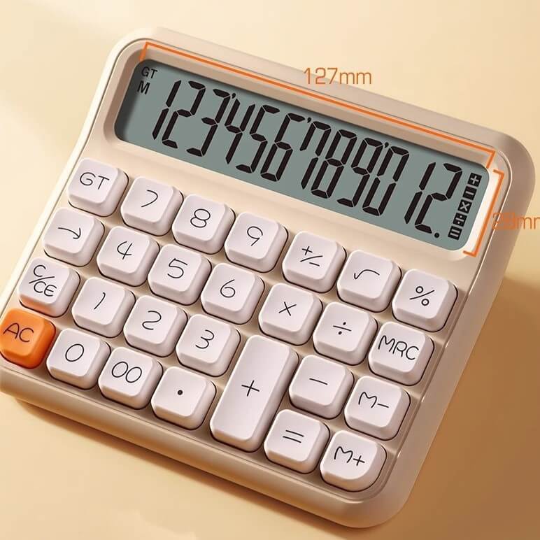 12-Digit Retro Desk Calculator