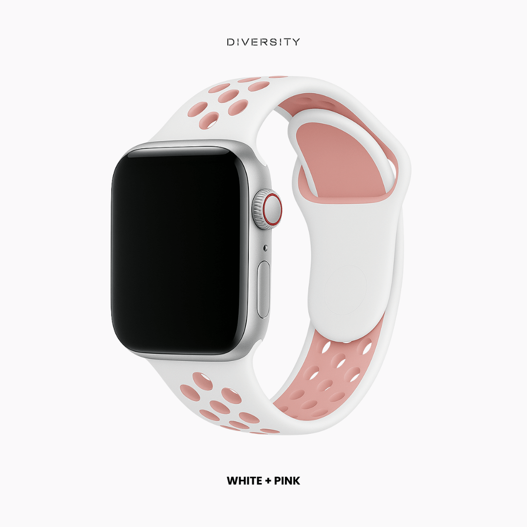 AirLoop Band For Apple Watch - White + Pink