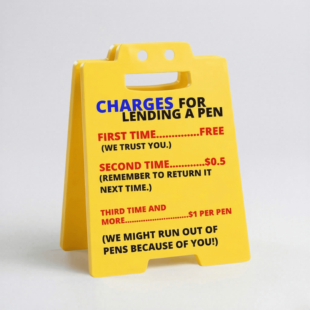 Funny Caution Desk Signs