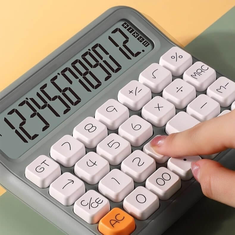 12-Digit Retro Desk Calculator