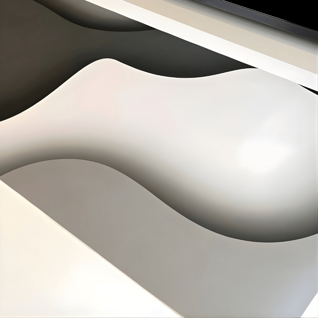 Printed Leather Desk Mat - Grey Clouds