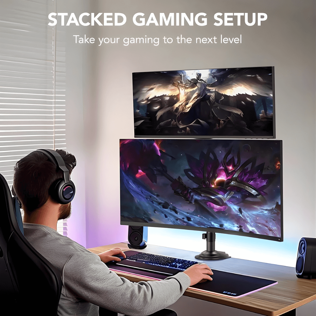 HUANUO Elevation Dual Monitor Arm - Black