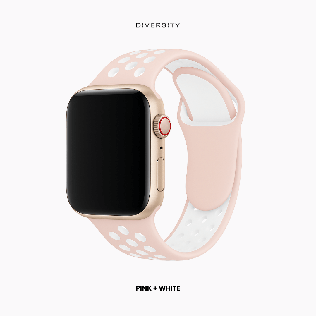 AirLoop Band For Apple Watch - Pink + White