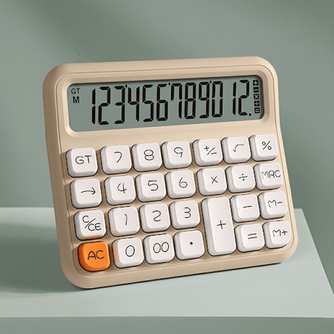 12-Digit Retro Desk Calculator