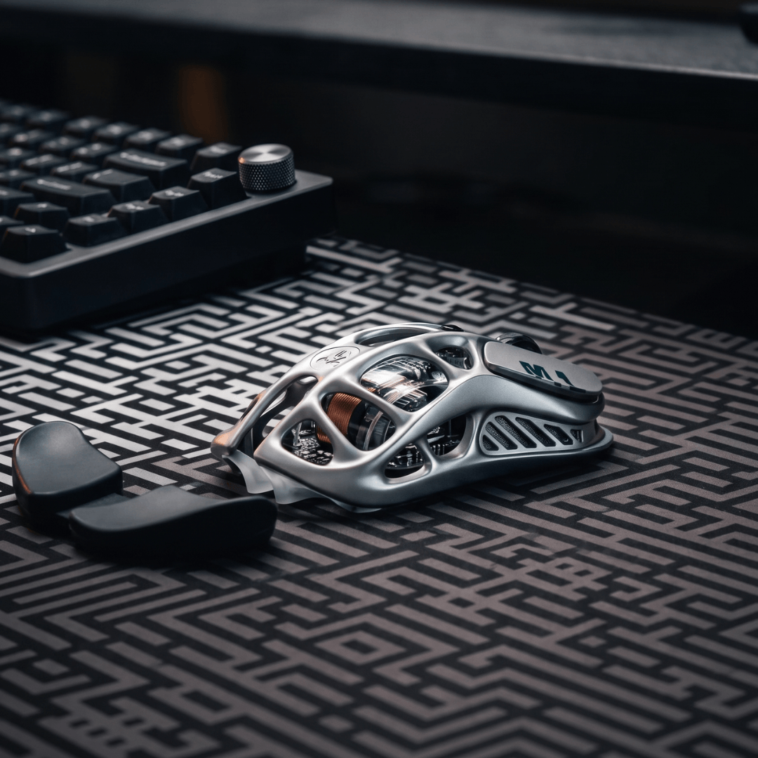 Printed Leather Desk Mat - Maze