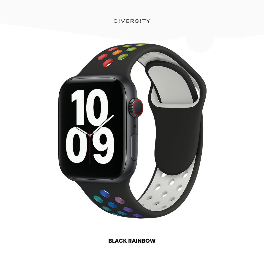 AirLoop Band For Apple Watch - Black Rainbow