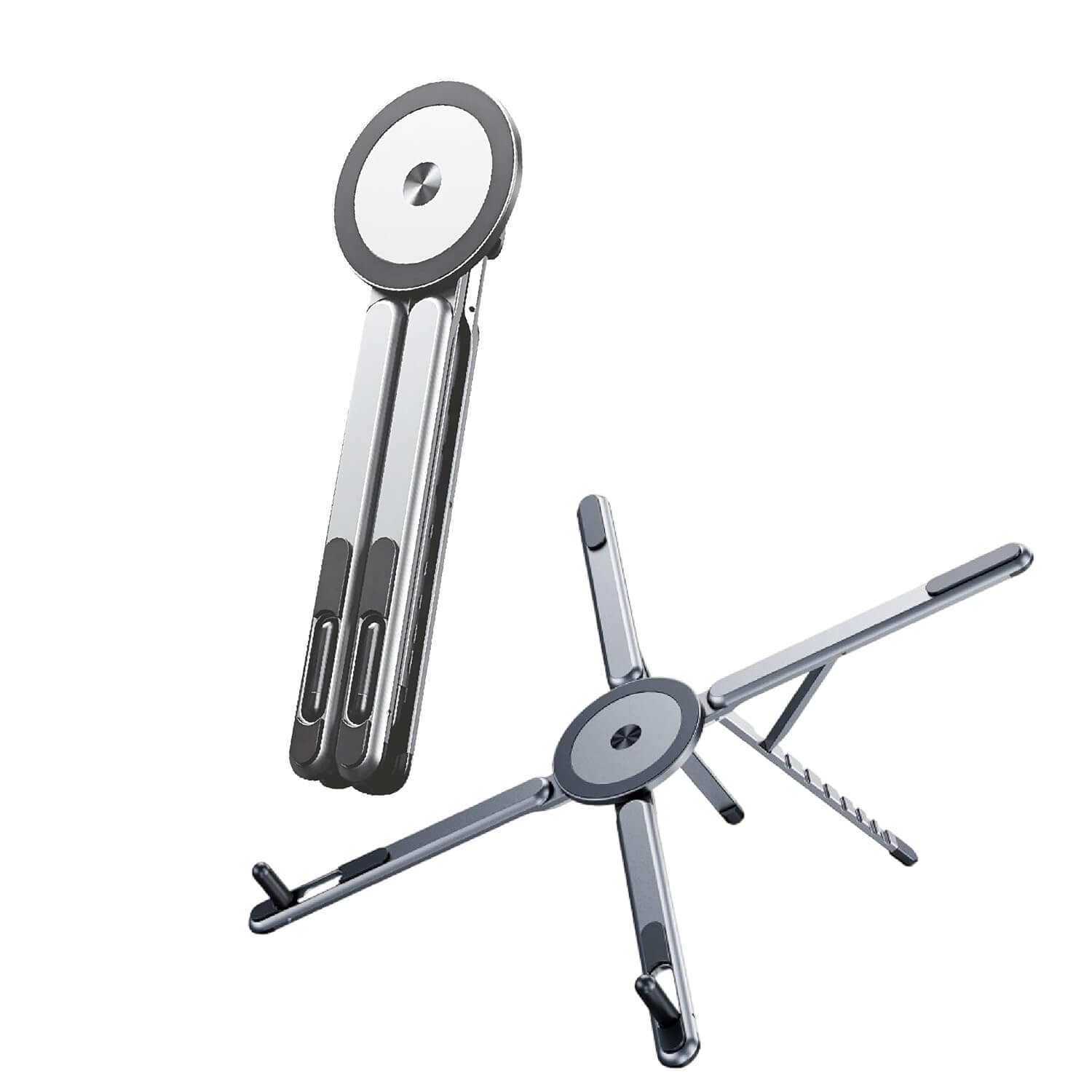 Multi-Functional Foldable Metal Phone Holder & Laptop Stand