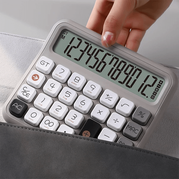 12-Digit Retro Desk Calculator