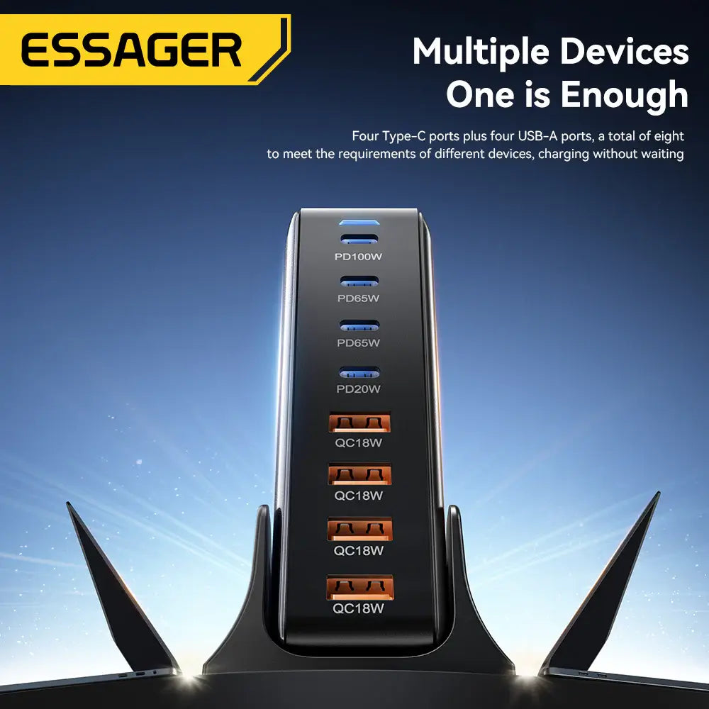 Essager 320W 8-Port GaN Desktop Charging Station (4C & 4A)