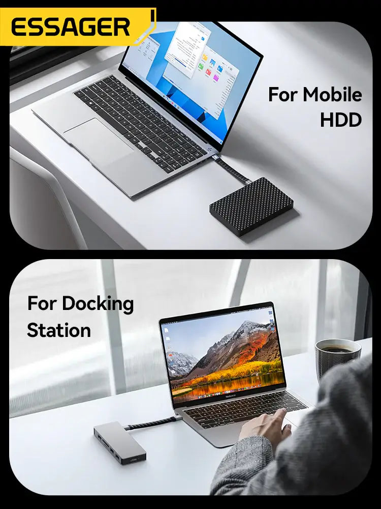 Essager 240W USB 4 Data Cable (Type C to C)