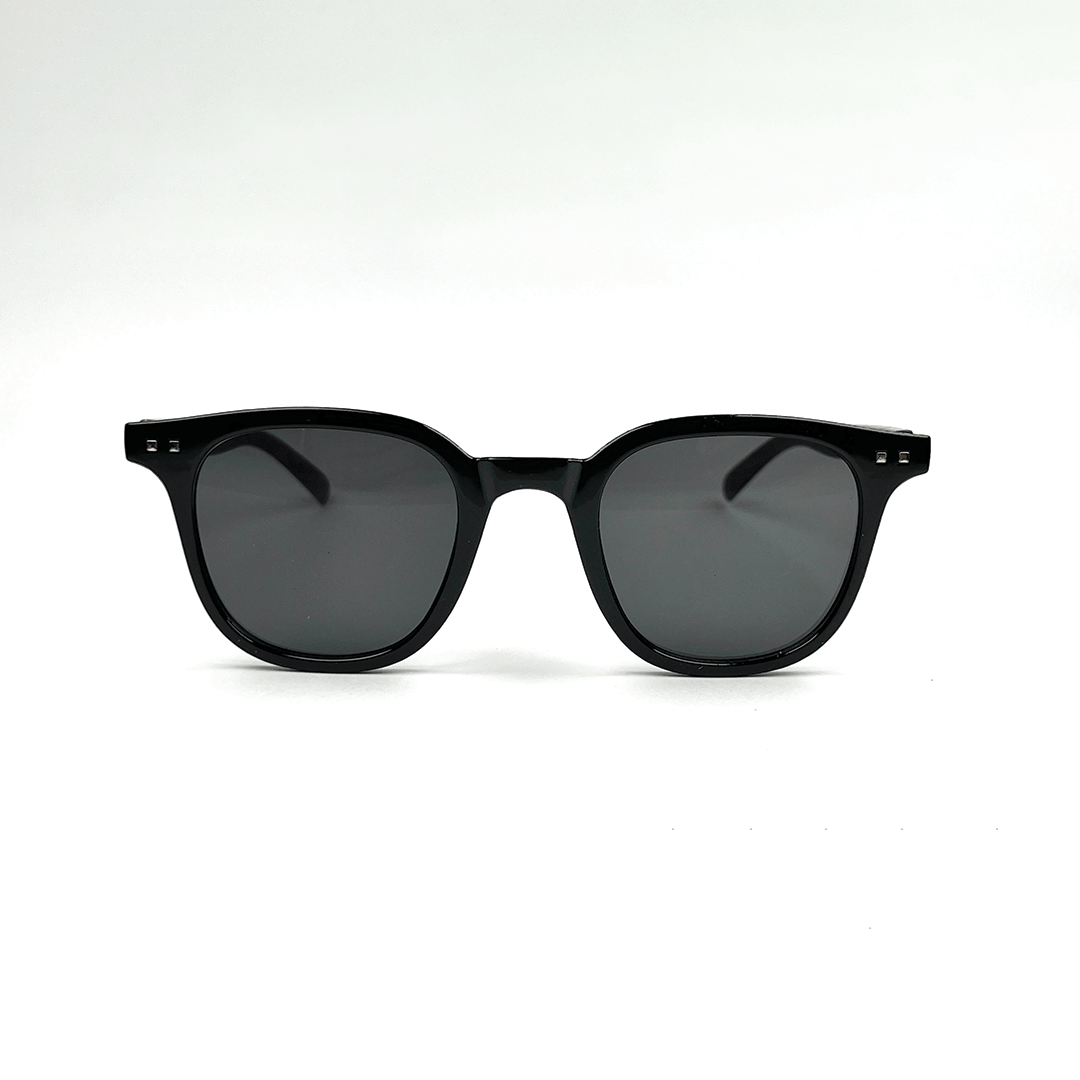 Retro Wood Texture Wayfarer Sunglasses - Frosted Black