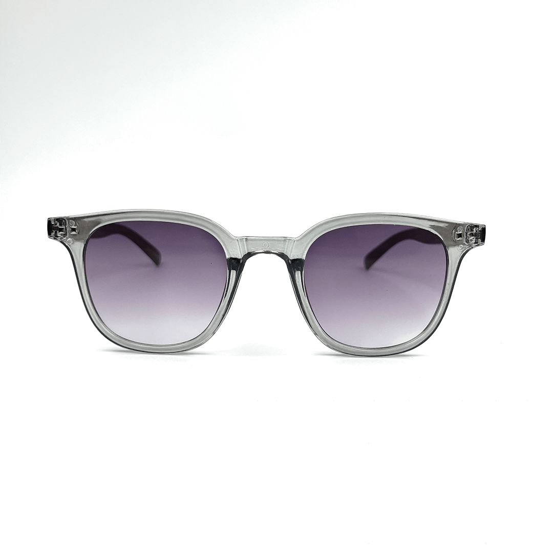 Retro Wood Texture Wayfarer Sunglasses - Transparent Grey