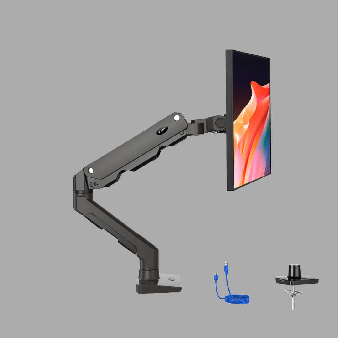HUANUO Heavy-Duty Single Monitor Arm - Grey