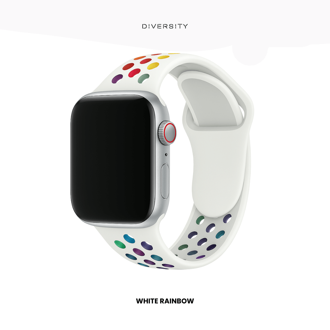 AirLoop Band For Apple Watch - White Rainbow