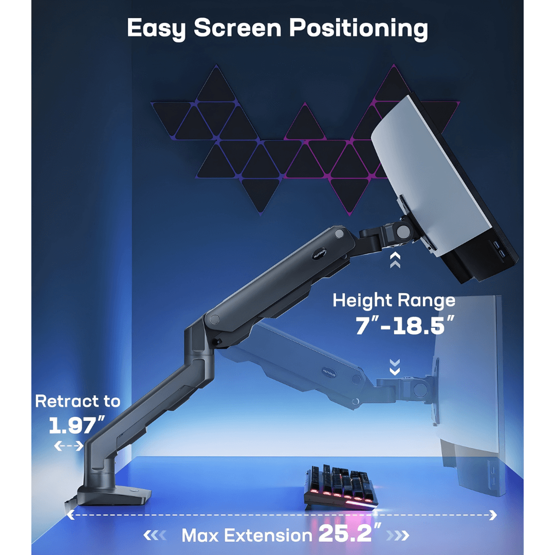 HUANUO Heavy-Duty Single Monitor Arm