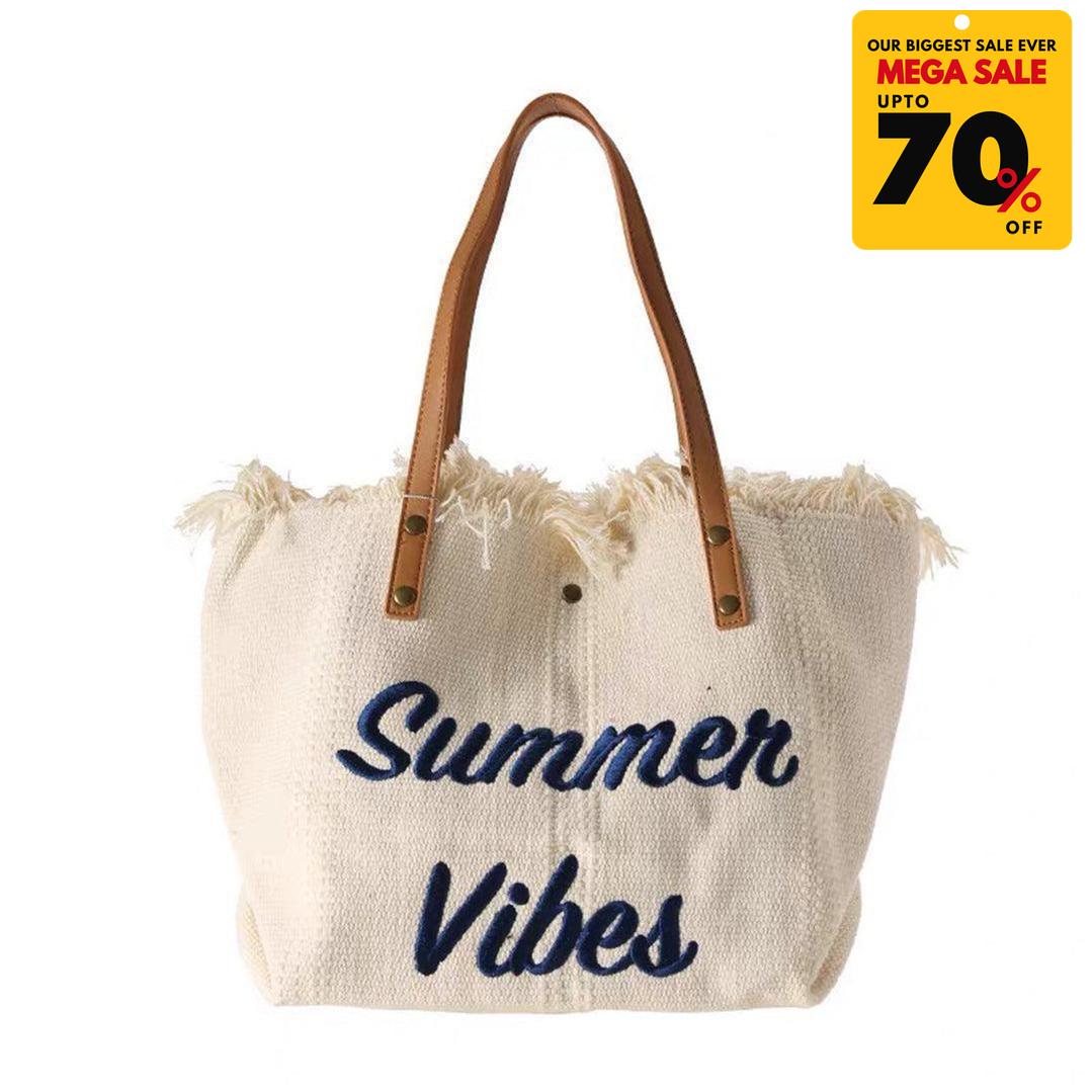 Summer Vibes Canvas Handbag-DIVERSITY