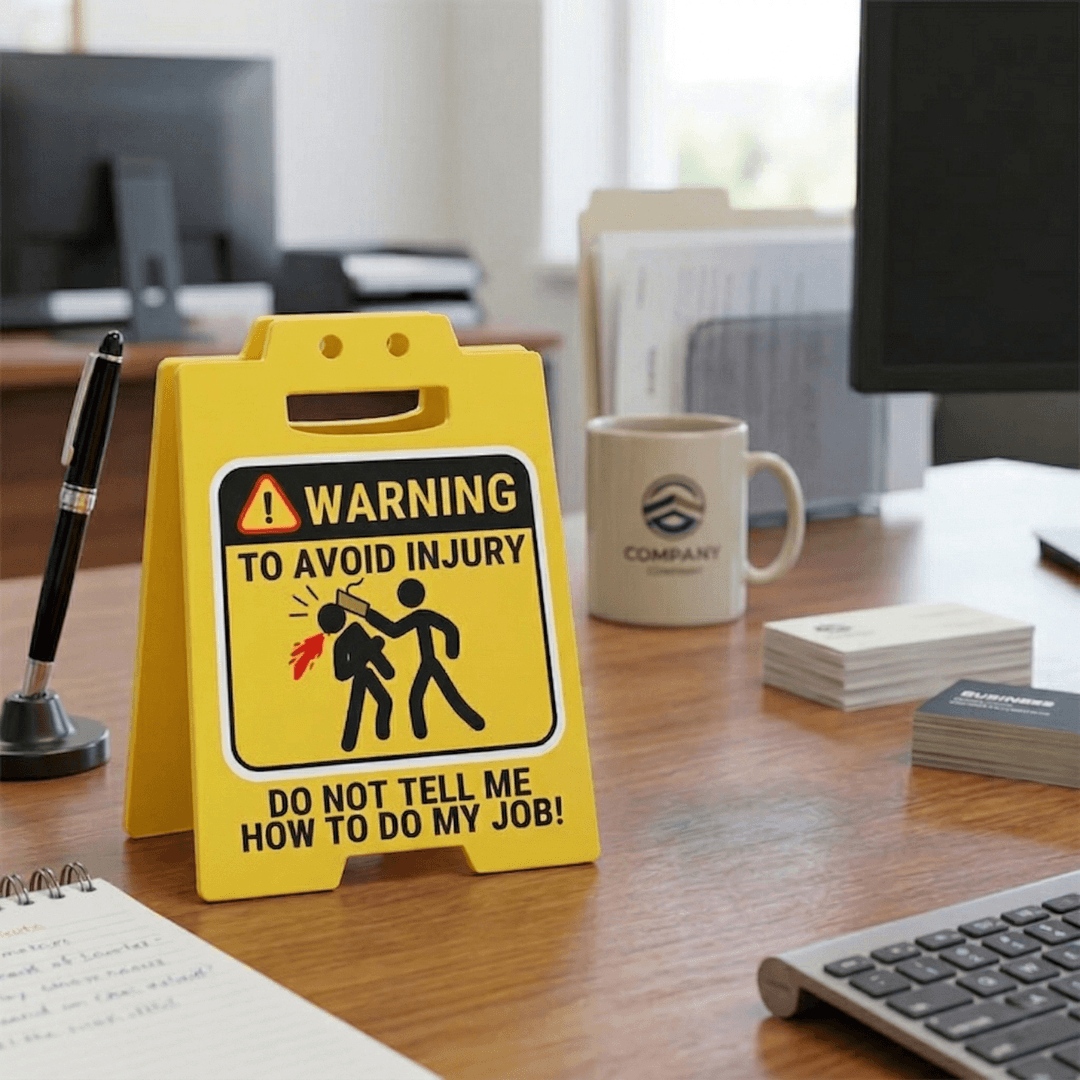 Funny Caution Desk Signs