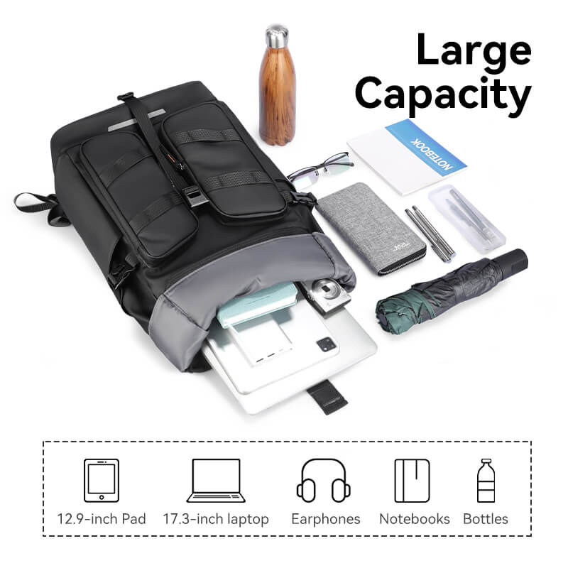 MARK RYDEN - CapaFlex Expandable Everyday Backpack - Black