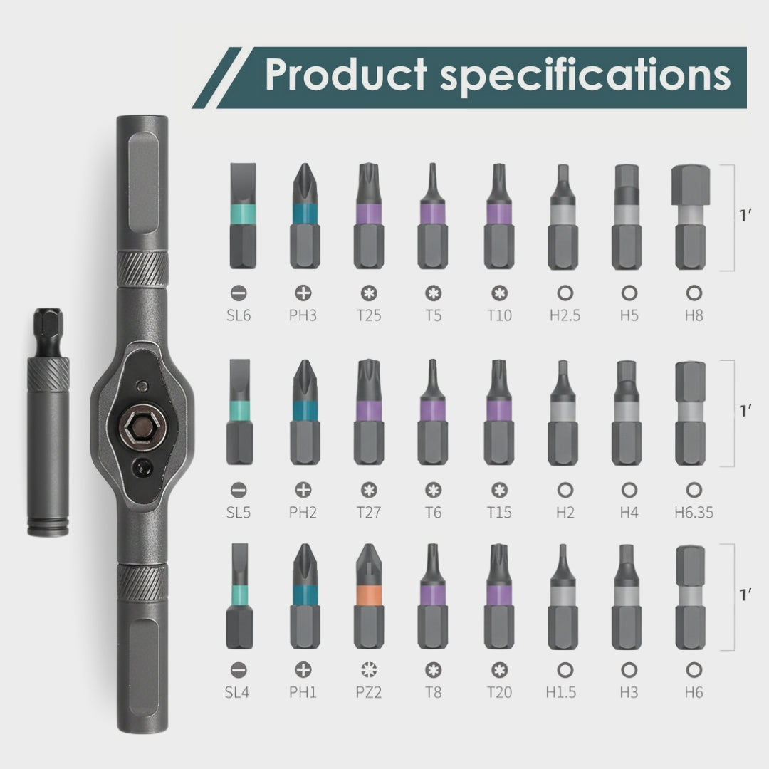 24-in-1 Ratchet Screwdriver Set