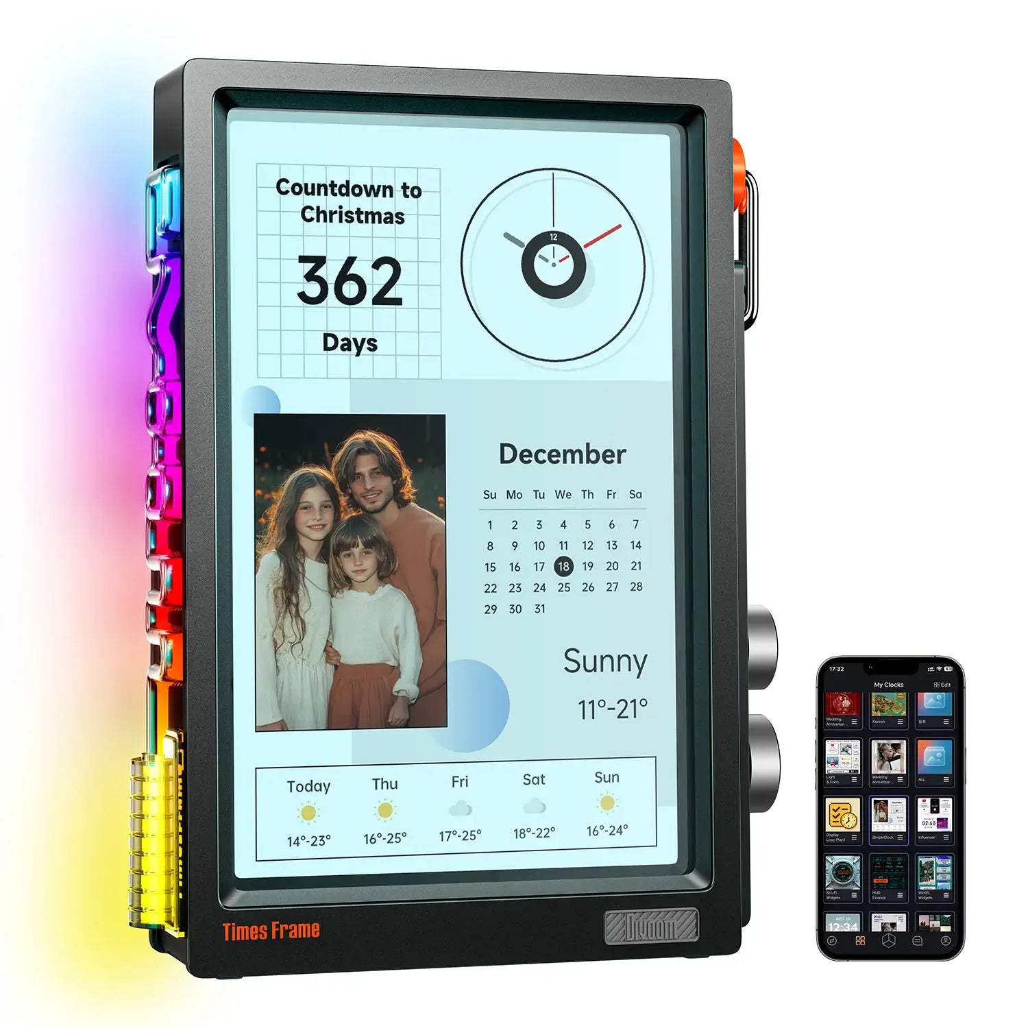 DIVOOM Times Frame Transparent Digital Picture Frame