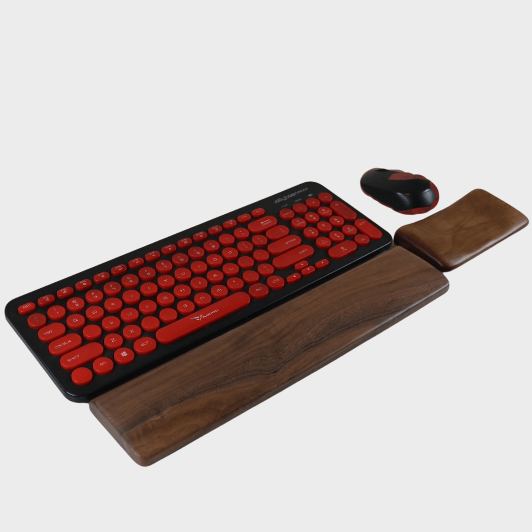 Wooden Keyboard & Mouse Wrist Rest