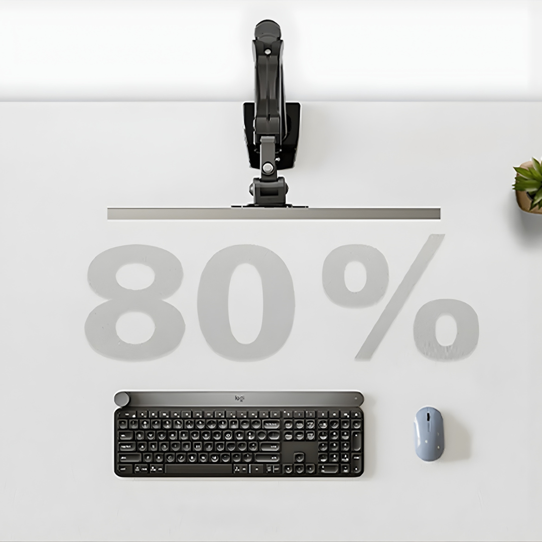 HUANUO Single Monitor Mount for 13 to 32 Inch Screens - Black