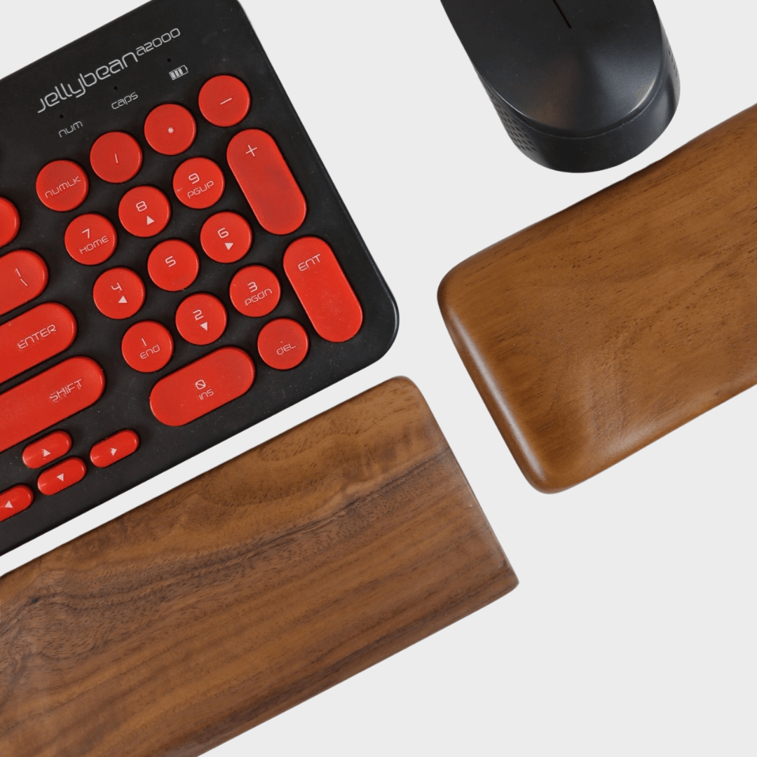 Wooden Keyboard & Mouse Wrist Rest
