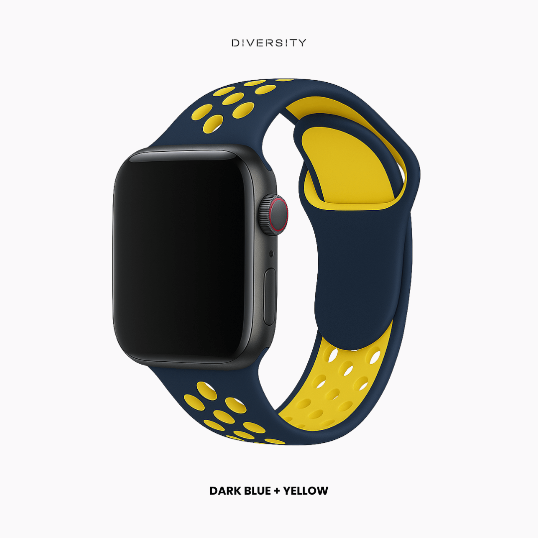 AirLoop Band For Apple Watch - Dark Blue + Yellow