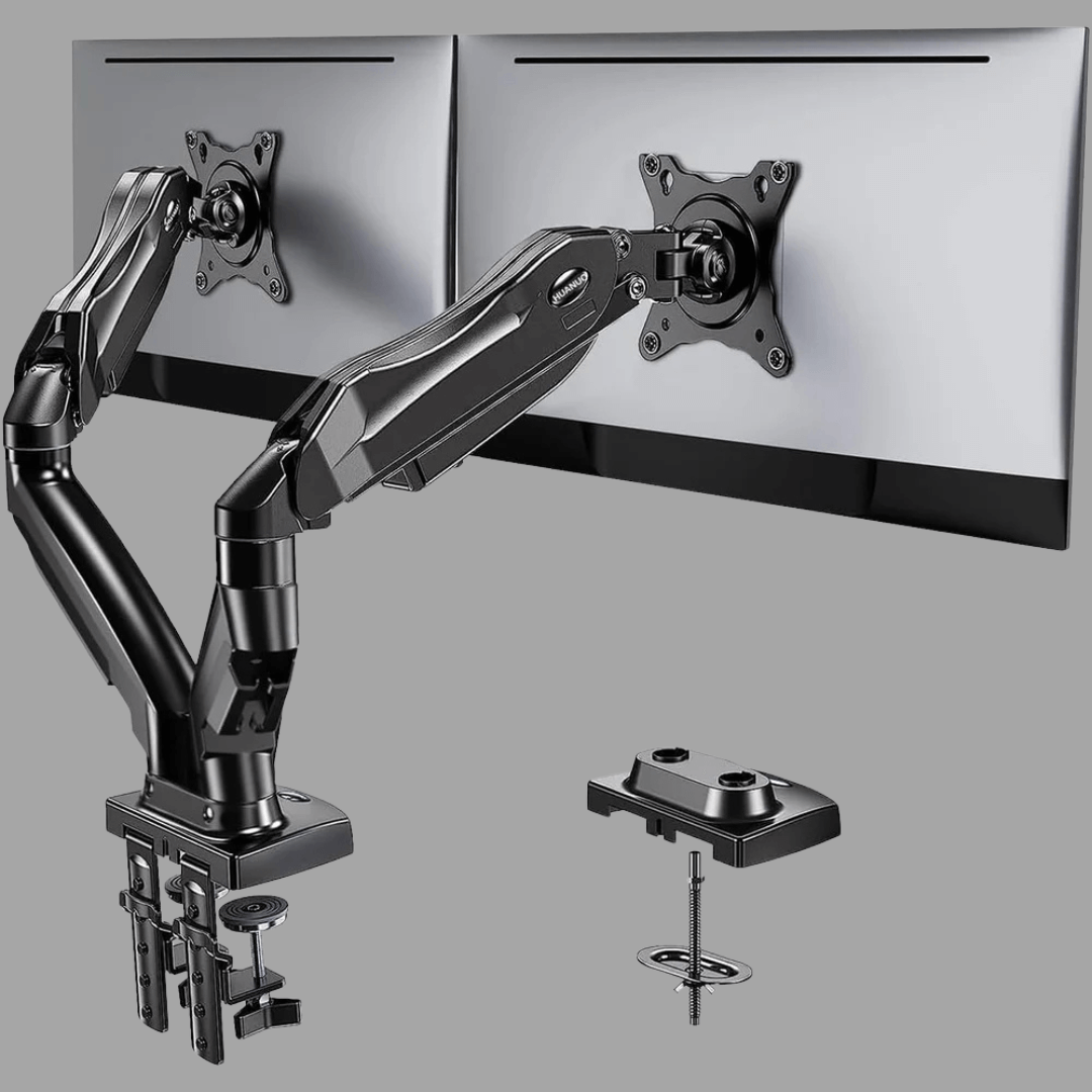 HUANUO Dual Monitor Arm Stand - Black