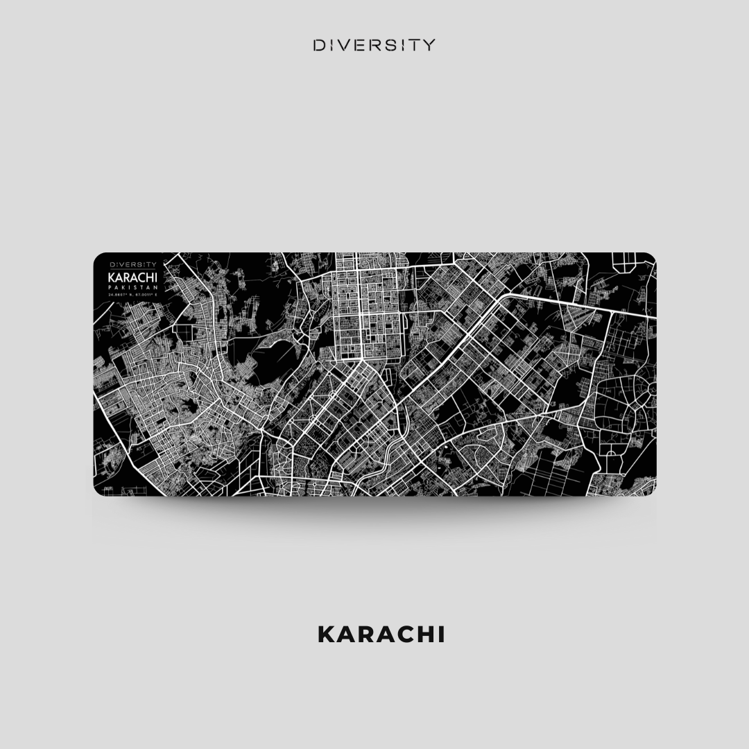 Printed Leather Desk Mat - Karachi