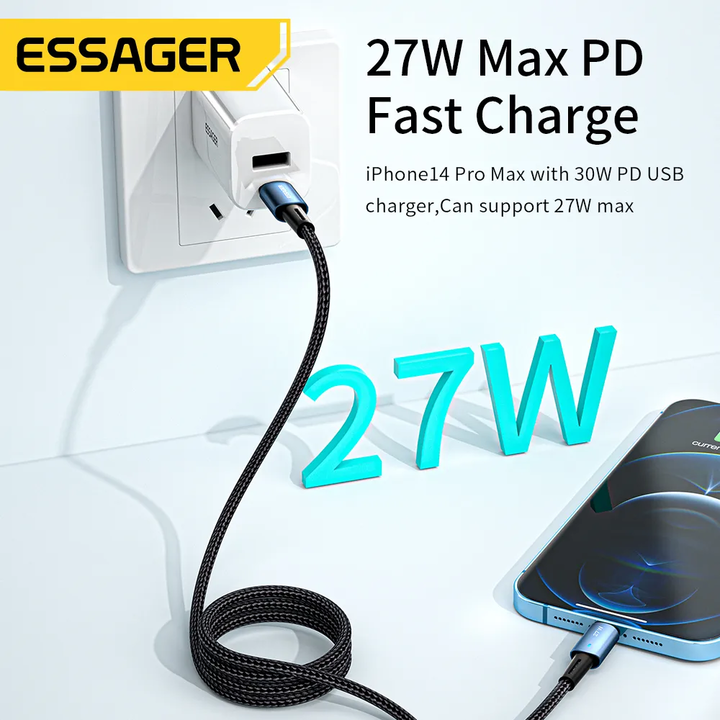 Essager 27W Type-C iPhone Charging Cable-DIVERSITY