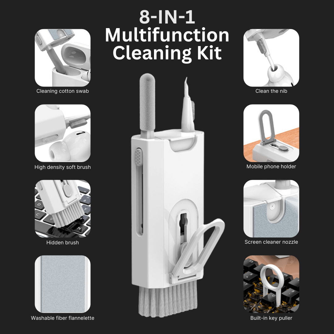 Multi Function 8 in 1 Cleaning Kit