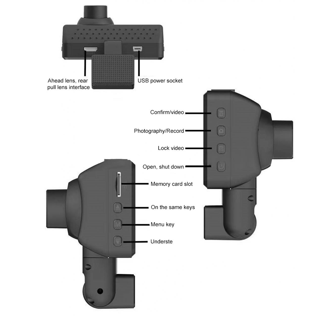 Dual Lens Car DVR Camera