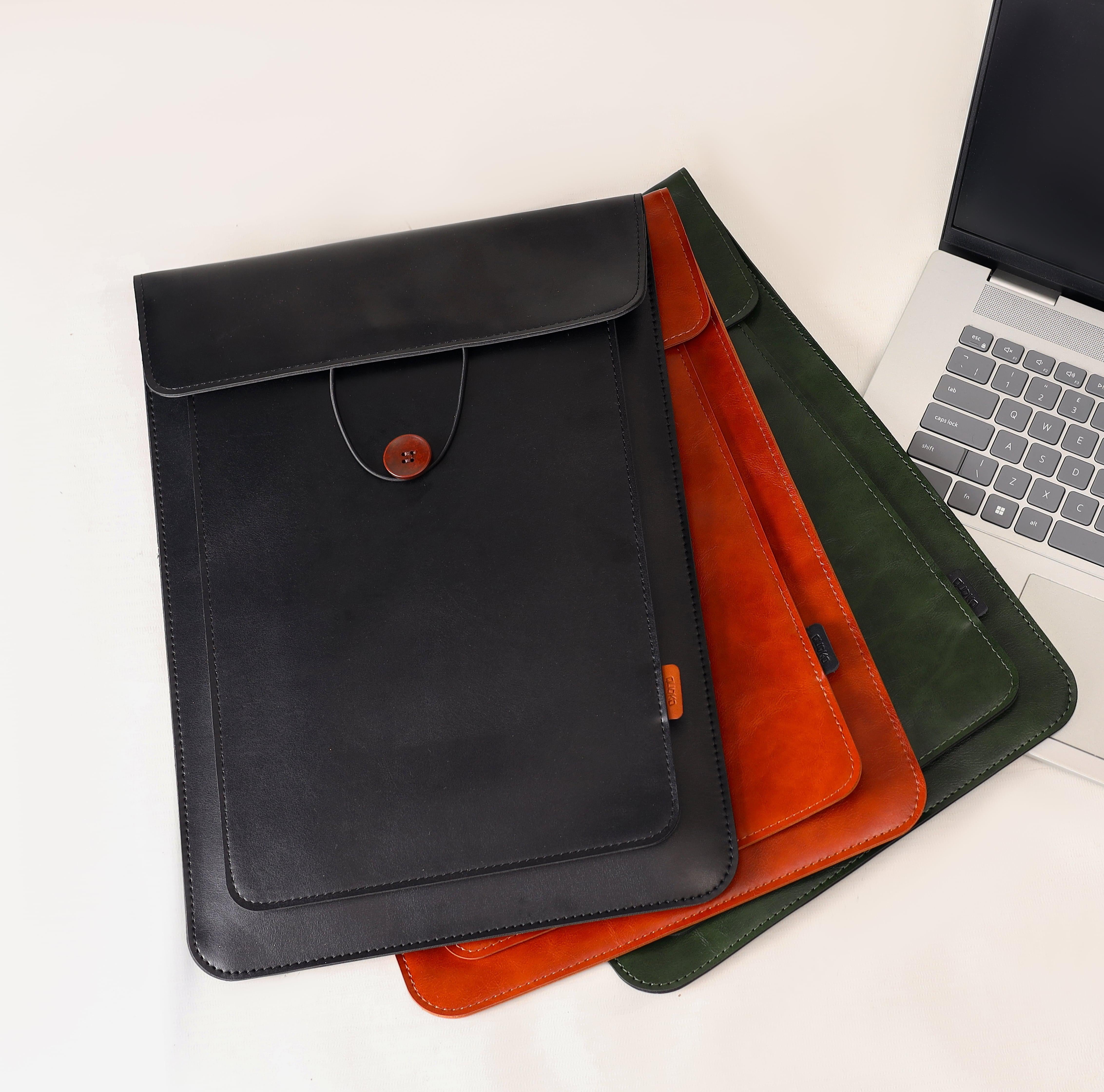 Modern Faux Leather Laptop Sleeve