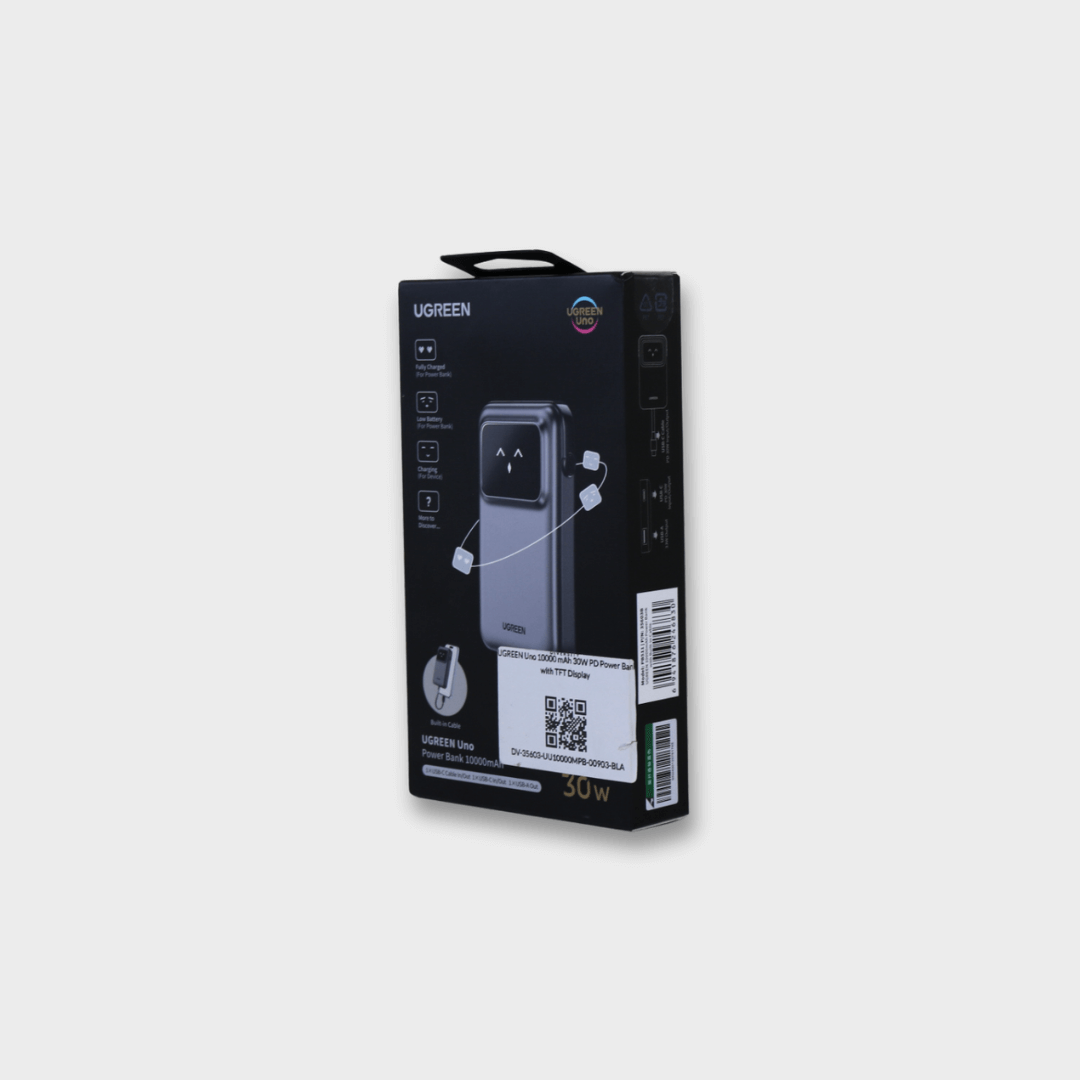UGREEN Uno 10000 mAh 30W PD Power Bank with TFT Display
