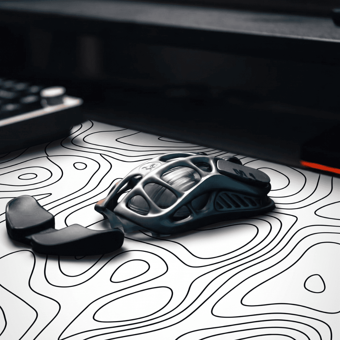 Printed Leather Desk Mat - Curvy