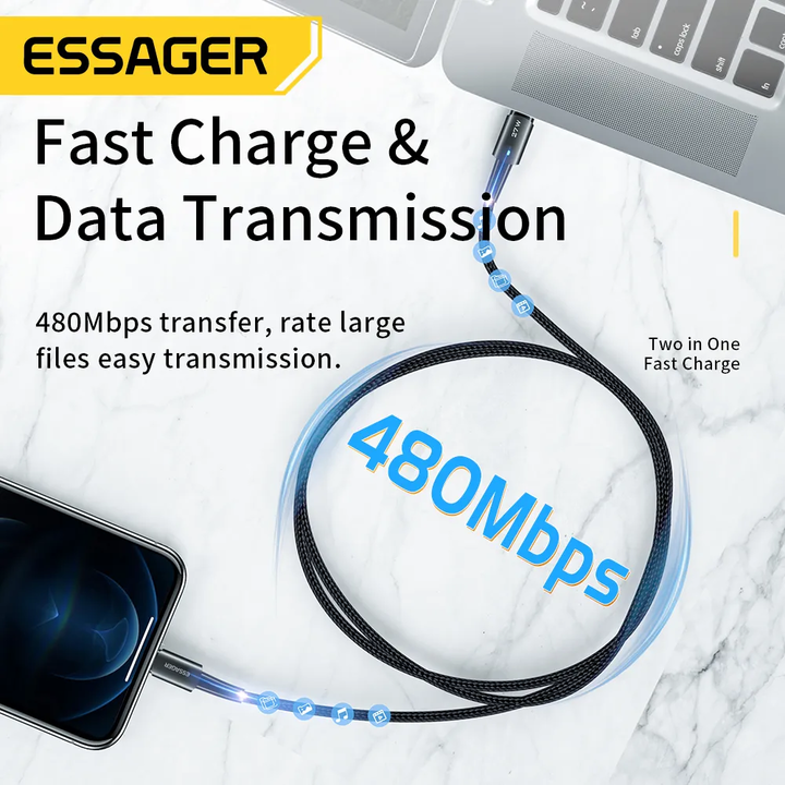 Essager 27W Type-C iPhone Charging Cable-DIVERSITY