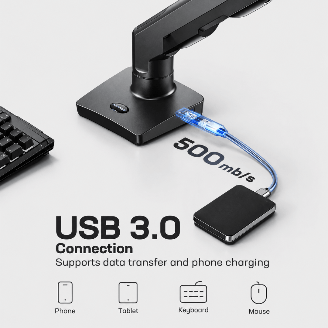 HUANUO Heavy-Duty Single Monitor Arm for for 13 to 49 Inch Screens