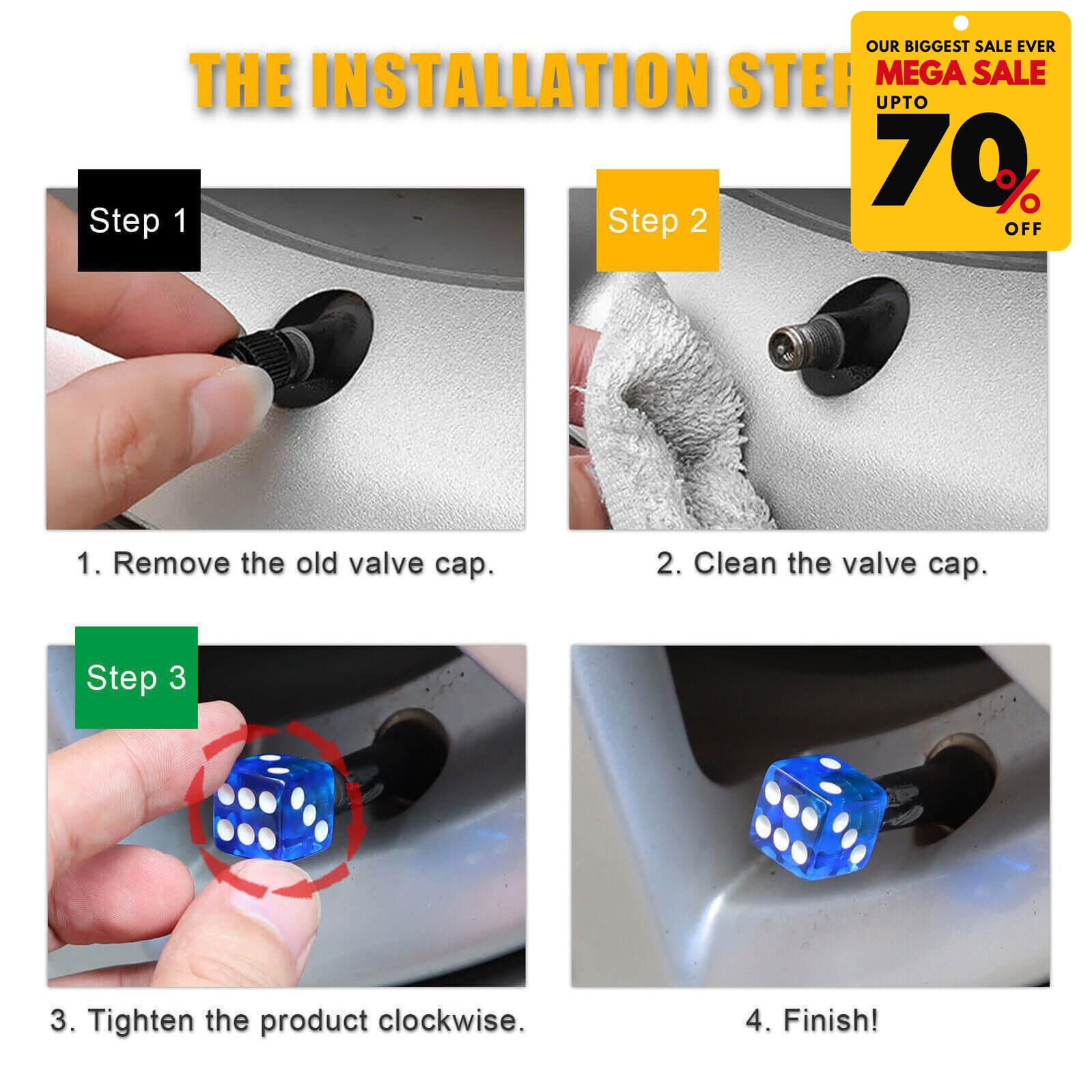 Dice Shape Tyre Valve Caps-DIVERSITY