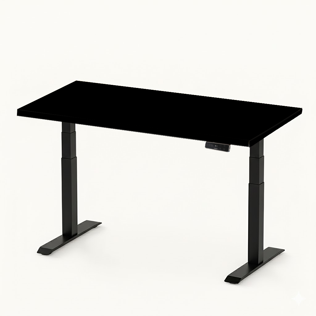 FlexiSpot E7 - Dual Motor Premium Standing Desk With Black Frame - Matte Midnight