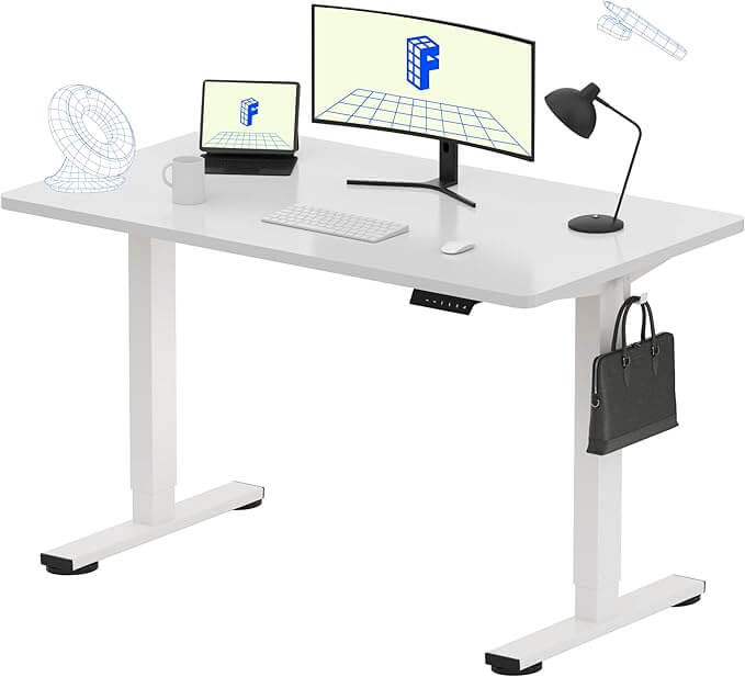 FlexiSpot EN1 - Standing Desk With White Frame