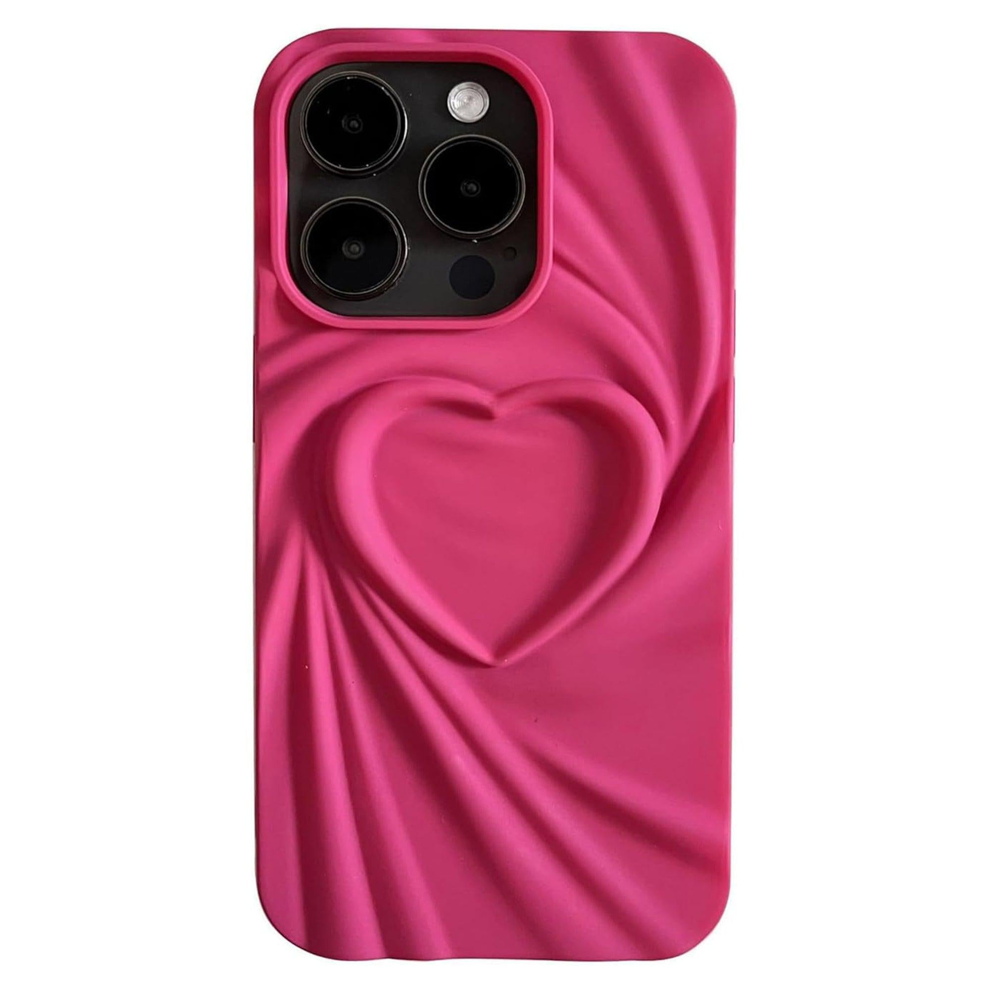 3D Heart Pattern iPhone Case