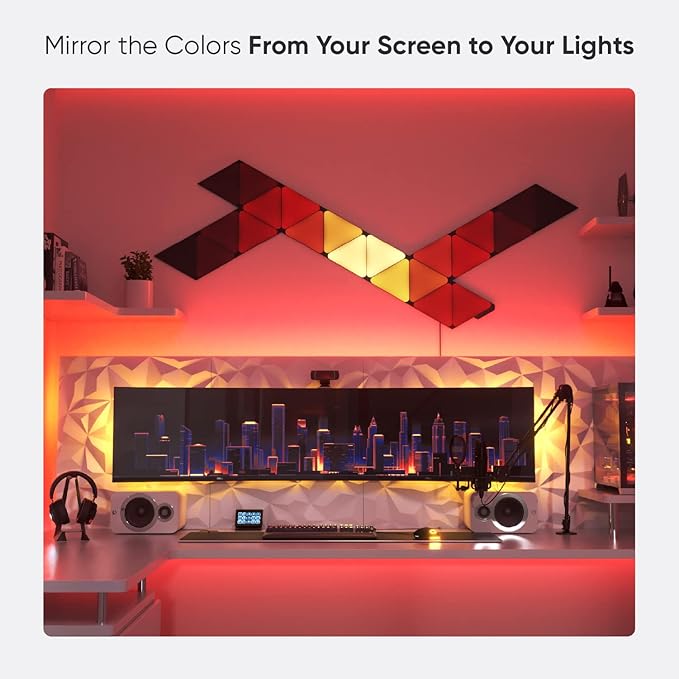 Nanoleaf Shapes Ultra Black Triangle Light Panels Smarter Kit